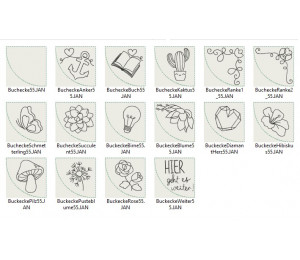 ADVENTSKALENDER 3. Dezember - Stickserie ITH - Buchecken Motive